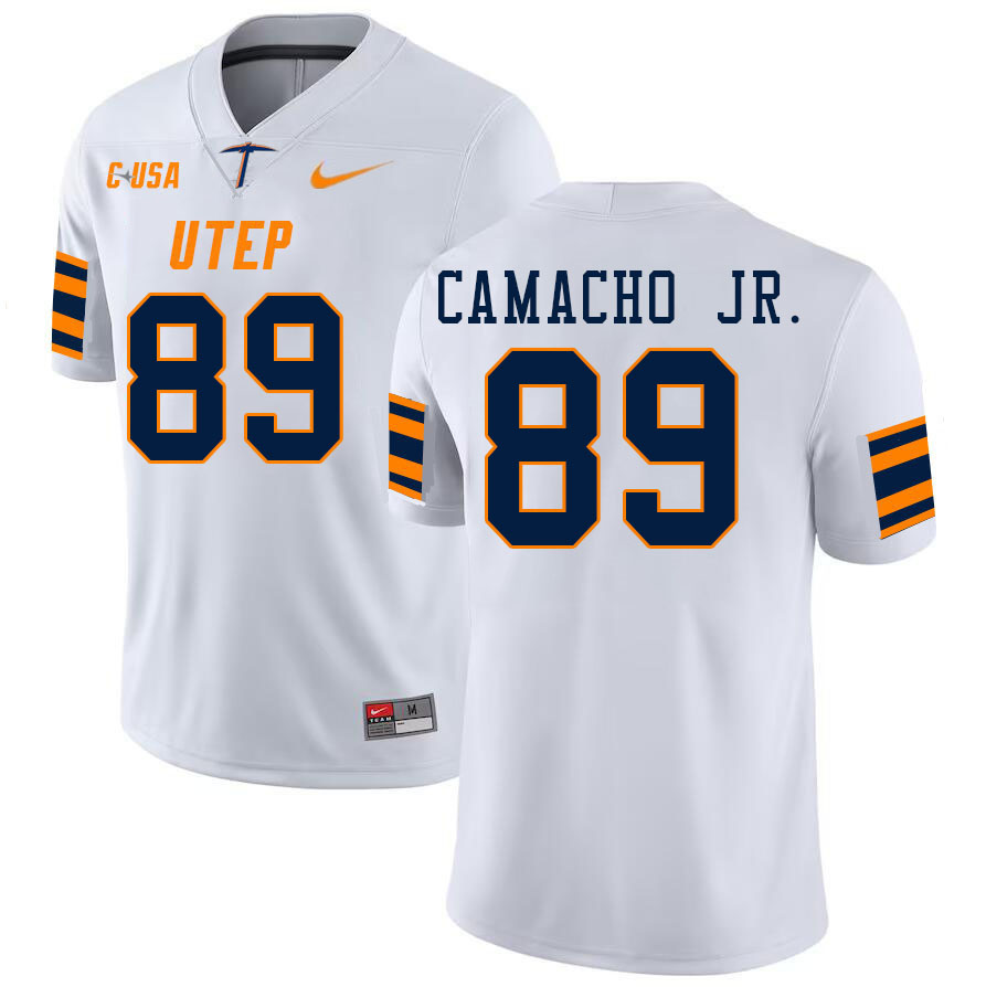 Men-Youth #89 Juan Camacho Jr. UTEP Miners 2023 College Football Jerseys Stitched-White
